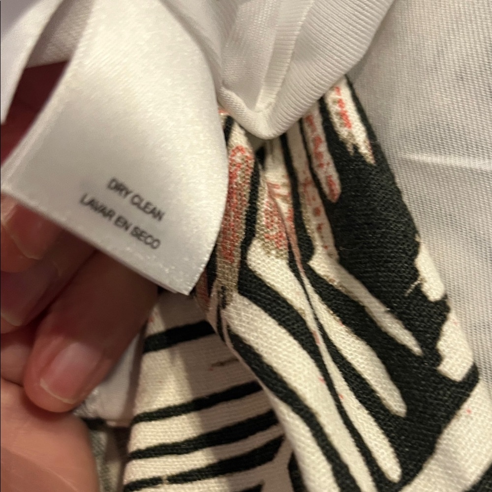 Anne Klein Cream and Brown Leaf Pattern Midi Dress - Picture 13 of 13